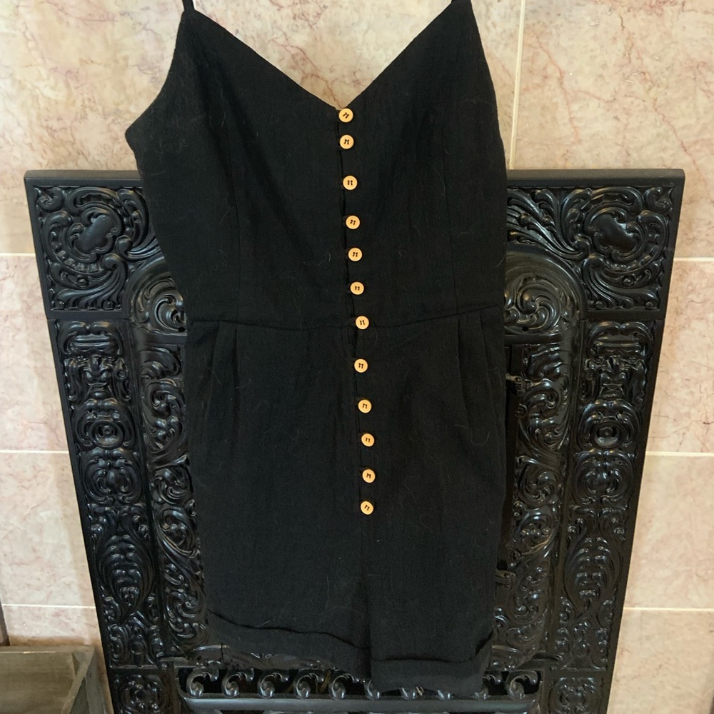 Adorable Pink Lily Black Romper